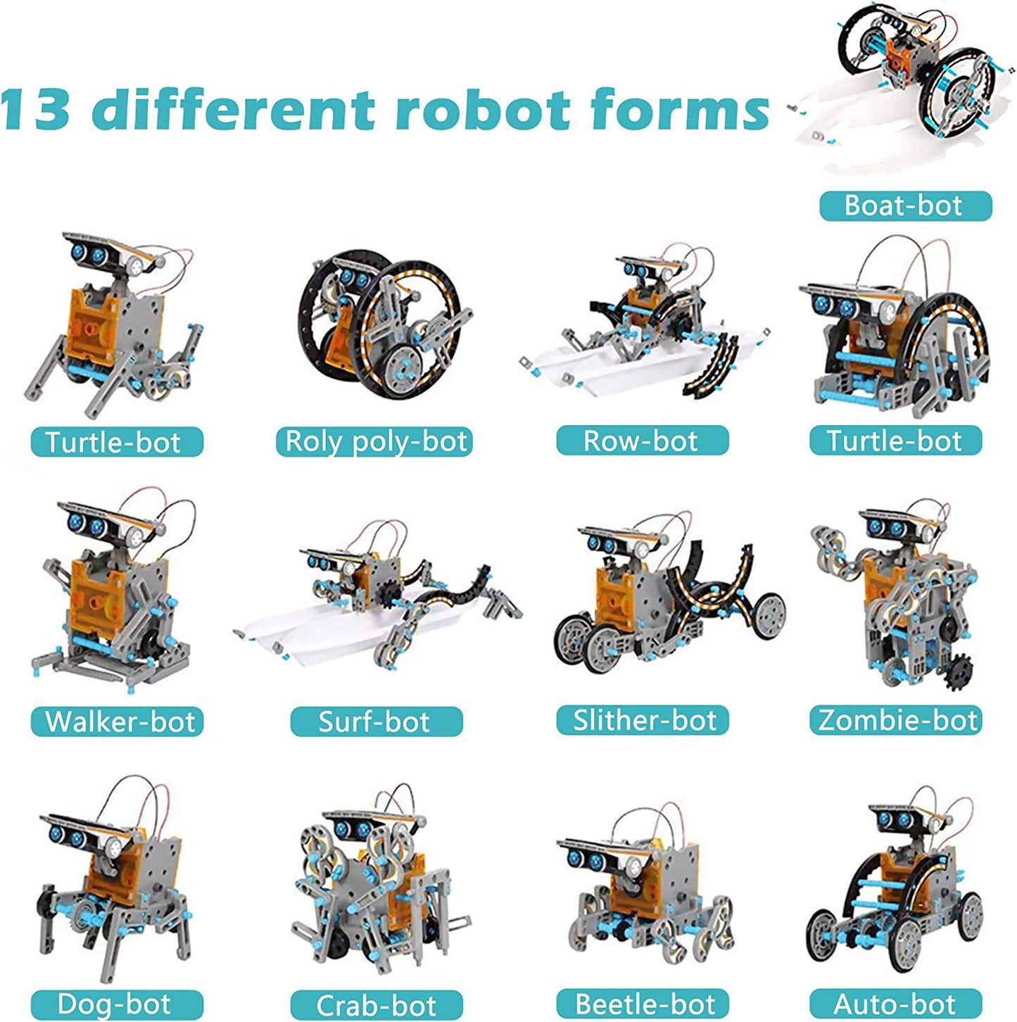Wondaboo 13-in-1 Solar-Powered Robot Building Kit – photo 5