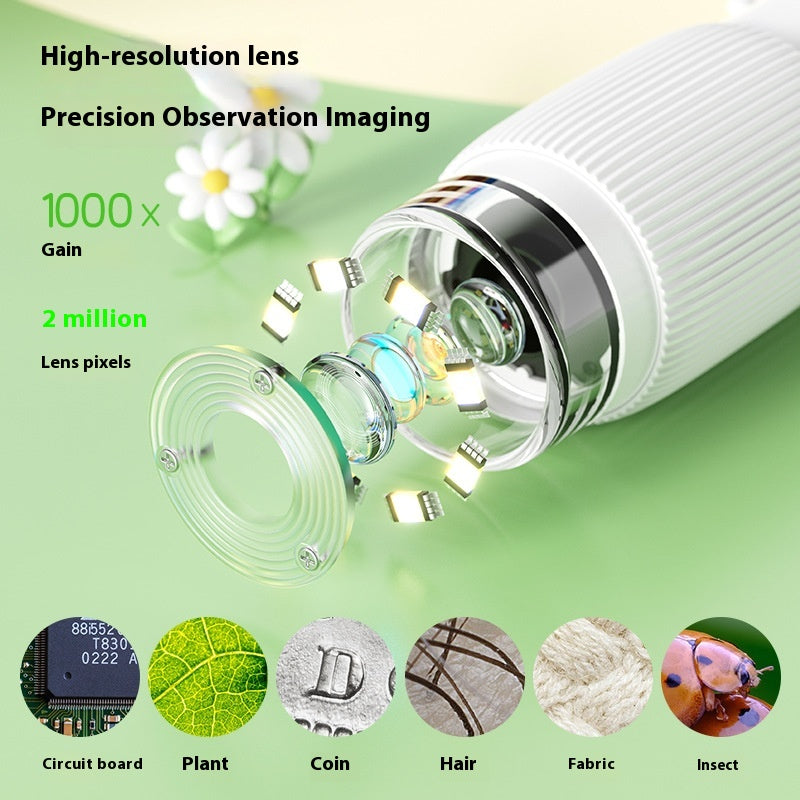 Wondaboo kids portable handheld microscope with 100x magnification – photo 2
