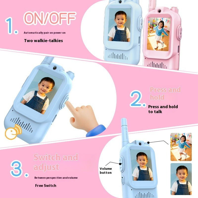Kids Mini Video Wireless Walkie Talkies - 2 Pack